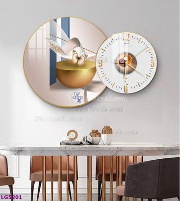 File ảnh gốc File tranh đồng hồ tráng gương tròn lồng ghép LG5201 (chuyên in mica)