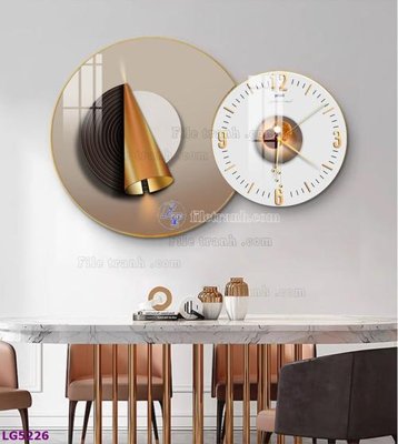 Download file File tranh đồng hồ tráng gương tròn lồng ghép LG5226 (gốc) in mica bàn thờ