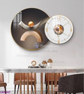 File PSD File tranh đồng hồ tráng gương tròn lồng ghép LG5247 (bản gốc) chất lượng nhất