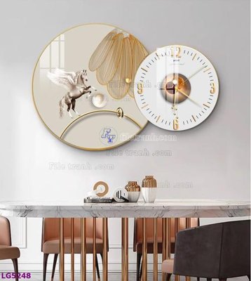 File PSD File tranh đồng hồ tráng gương tròn lồng ghép LG5248 (gốc) tách lớp chi tiết