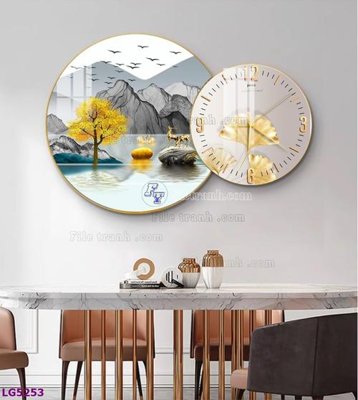 Tệp tin gốc File tranh đồng hồ tráng gương tròn lồng ghép LG5253 (chất lượng cao) File tranh đồng hồ tráng gương tròn lồng ghép LG5253