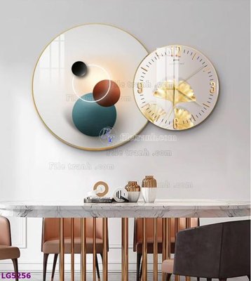 Tệp tin gốc File tranh đồng hồ tráng gương tròn lồng ghép LG5256 (dùng cho in ấn) chuyên nghiệp