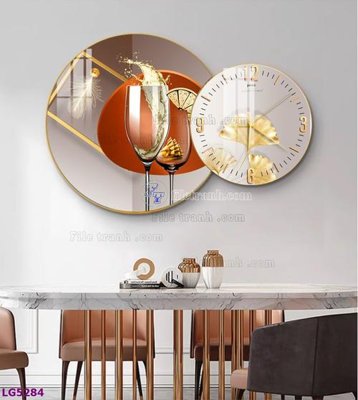 File in lụa File tranh đồng hồ tráng gương tròn lồng ghép LG5284 (hoa văn) File tranh đồng hồ tráng gương tròn lồng ghép LG5284