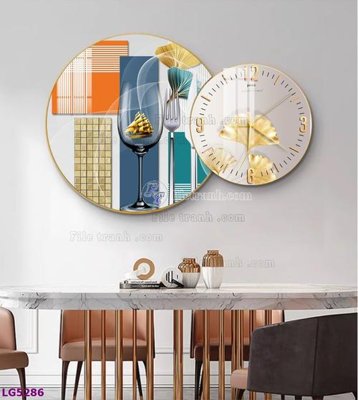 Tệp tin gốc File tranh đồng hồ tráng gương tròn lồng ghép LG5286 (dùng cho in ấn) chuyên nghiệp