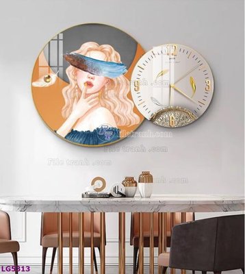 Mua file ảnh gốc File tranh đồng hồ tráng gương tròn lồng ghép LG5313 (chất lượng cao)