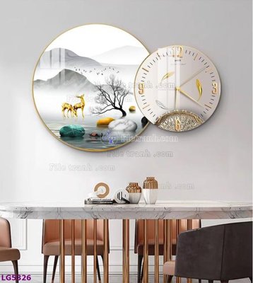 Tải file File tranh đồng hồ tráng gương tròn lồng ghép LG5326 (ảnh gốc) file TIFF