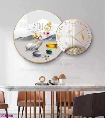 Tải file File tranh đồng hồ tráng gương tròn lồng ghép LG5348 (ảnh gốc) file TIFF