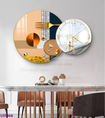 File gốc File tranh đồng hồ tráng gương tròn lồng ghép LG5368 (cho in ấn) từ Filetranh.com