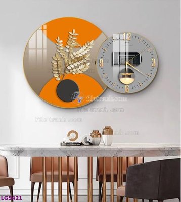 File in lụa File tranh đồng hồ tráng gương tròn lồng ghép LG5421 (chất lượng cao) File tranh đồng hồ tráng gương tròn lồng ghép LG5421