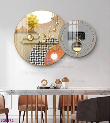 Tải file File tranh đồng hồ tráng gương tròn lồng ghép LG5472 (PSD) cho in ấn quảng cáo
