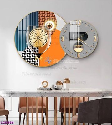 Tải về file tranh gốc File tranh đồng hồ tráng gương tròn lồng ghép LG5486 (để in quảng cáo)