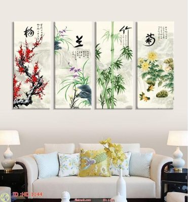 File gốc File tranh tứ quý HD1144 (cho in ấn) từ kho Filetranh
