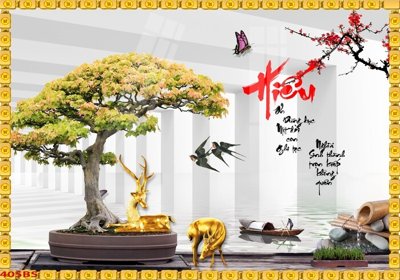 Mua file gốc File tranh chậu mai bonsai 405BS (PSD) tại Filetranh.com
