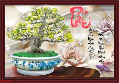 Download file tranh PSD File tranh chậu mai bonsai 409BS để chỉnh sửa