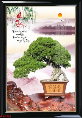 File gốc File tranh chậu mai bonsai 416BS (PNG) chất lượng cao