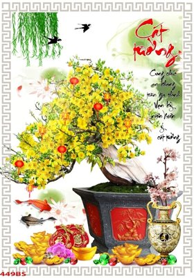 Tải file File tranh chậu mai bonsai 449BS (gốc) làm file quảng cáo