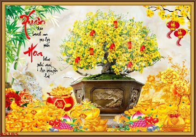 File gốc File tranh chậu mai bonsai 451BS (PSD/TIFF) độ phân giải cao