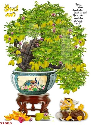 File ảnh File tranh chậu mai bonsai 510BS (gốc) in standee