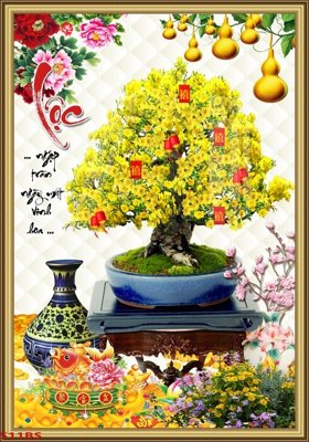 Mua file gốc File tranh chậu mai bonsai 511BS (PSD) tại Filetranh.com