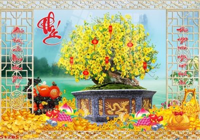 Download file File tranh chậu mai bonsai 512BS (gốc) cho xưởng in