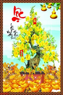 Hình ảnh file gốc File tranh chậu mai bonsai 583BS (chất lượng cao)