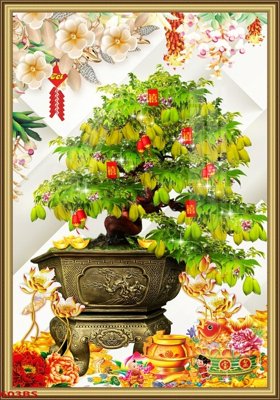 Tải xuống file tranh gốc File tranh chậu mai bonsai 603BS (PSD/TIFF)