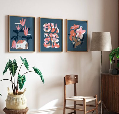 File ảnh File tranh bộ nhiều tấm in nhà hàng khách sạn tối giản A1069 (gốc) dùng in Pano