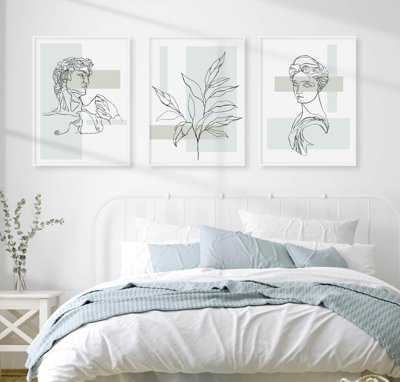 File gốc File tranh bộ nhiều tấm in nhà hàng khách sạn tối giản A1129 (phiên bản chuẩn) để in ấn