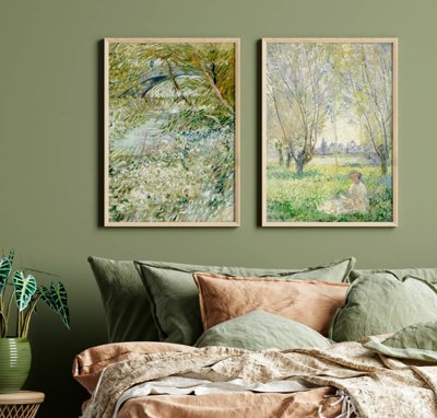 File tranh gốc File tranh bộ nhiều tấm in nhà hàng khách sạn tối giản A1147 chủ đề hiện đại