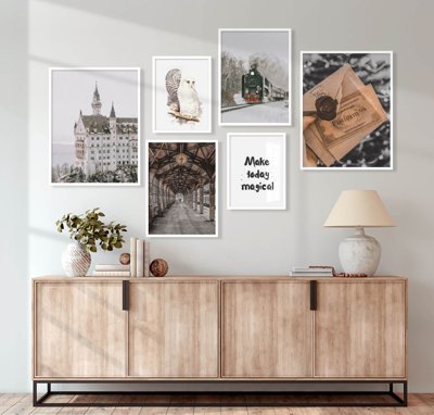 File gốc File tranh bộ nhiều tấm in nhà hàng khách sạn tối giản A1175 (chủ đề hiện đại) trang trí