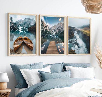 Ảnh mô tả file gốc in mica File tranh bộ nhiều tấm in nhà hàng khách sạn tối giản A1265