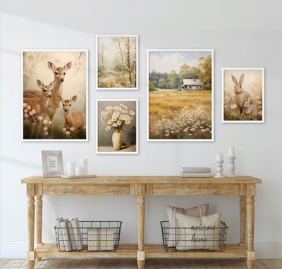 File gốc File tranh bộ nhiều tấm in nhà hàng khách sạn tối giản A1275 (PSD/TIFF) độ phân giải cao