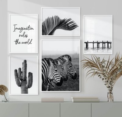 File ảnh gốc File tranh bộ nhiều tấm in nhà hàng khách sạn tối giản A1284 không vỡ nét