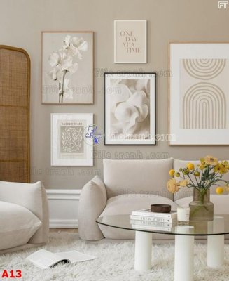 File gốc File tranh bộ nhiều tấm A13 (in lụa) chi tiết cao