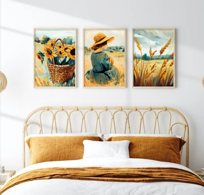 File tranh gốc PSD File tranh bộ nhiều tấm in nhà hàng khách sạn tối giản A1320 còn nguyên layer