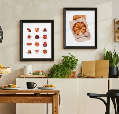 File gốc File tranh bộ nhiều tấm in nhà hàng khách sạn tối giản A1349 (chuẩn màu) cho in offset