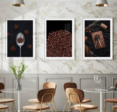 File PSD File tranh bộ nhiều tấm in nhà hàng khách sạn tối giản A1362 (bản gốc) đã tách nền