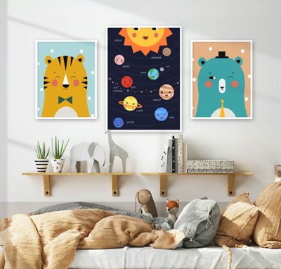 File gốc File tranh bộ nhiều tấm in nhà hàng khách sạn tối giản A1394 (in 3D) nghệ thuật