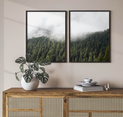 Hình ảnh file gốc in lụa File tranh bộ nhiều tấm in nhà hàng khách sạn tối giản A1416