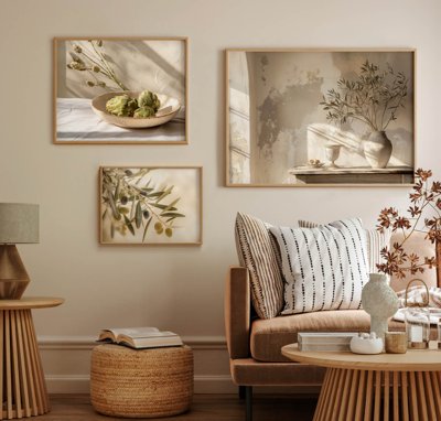 File ảnh File tranh bộ nhiều tấm in nhà hàng khách sạn tối giản A1437 (gốc) in Hiflex