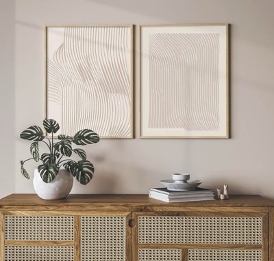 Tải file File tranh bộ nhiều tấm in nhà hàng khách sạn tối giản A1439 (ảnh gốc) in tráng gương