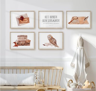 Ảnh gốc File tranh bộ nhiều tấm in nhà hàng khách sạn tối giản A1459 (độ nét cao) in tráng gương