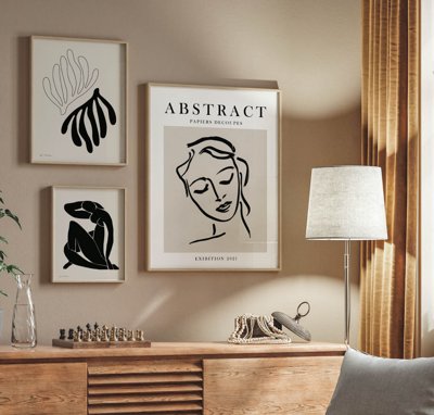 File gốc File tranh bộ nhiều tấm in nhà hàng khách sạn tối giản A1465 (phiên bản chuẩn) để in ấn