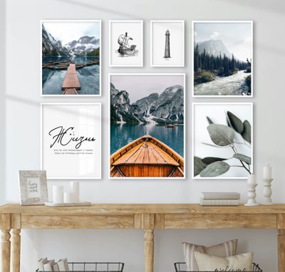 File tranh gốc File tranh bộ nhiều tấm in nhà hàng khách sạn tối giản A1474 chủ đề hiện đại