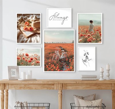 File gốc in mica File tranh bộ nhiều tấm in nhà hàng khách sạn tối giản A1487 chất lượng