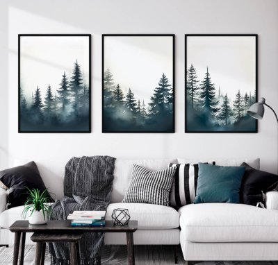 File tranh File tranh bộ nhiều tấm in nhà hàng khách sạn tối giản A1498 (gốc) in film