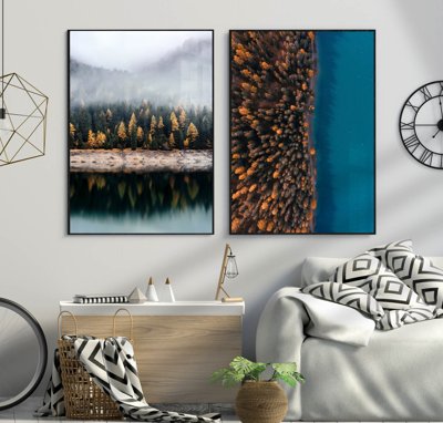 File in trần File tranh bộ nhiều tấm in nhà hàng khách sạn tối giản A1544 (bản gốc) trời sao