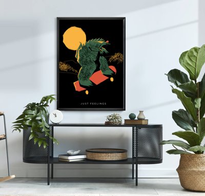 File gốc in tráng gương File tranh bộ nhiều tấm in nhà hàng khách sạn tối giản A1552 chi tiết