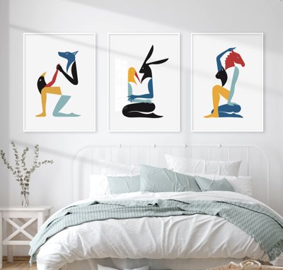 Tải file gốc File tranh bộ nhiều tấm in nhà hàng khách sạn tối giản A1556 (in khổ lớn) không vỡ