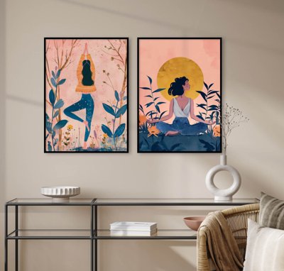 Tải file File tranh bộ nhiều tấm in nhà hàng khách sạn tối giản A1569 (gốc) làm file in ấn